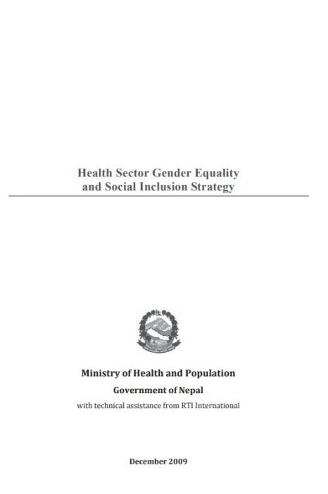 Health Sector Gender Equality and Social Inclusion Strategy